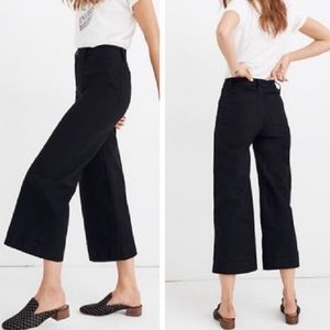 Madewell Emmett Wide Leg Crop Denim Pants Black 27